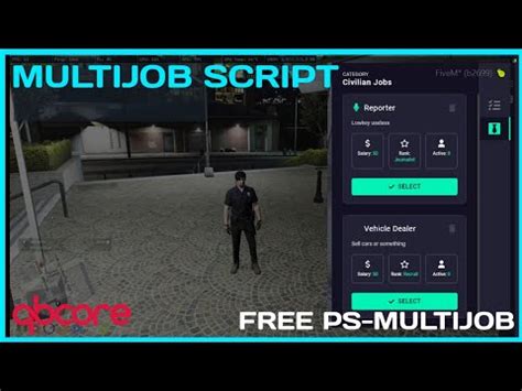 QBCore PS Multijob Script *FREE* | FiveM Roleplay Scripts | FiveM ...