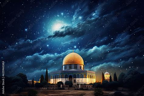 masjid al aqsa mosque at night Stock Photo | Adobe Stock