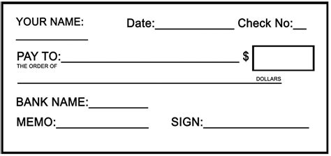 fun blank cheque template new business template - blank check clipart ...