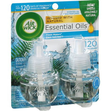 Air Wick Essential Oils Scented Oil Refills, Fresh Waters Fragrance ...