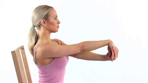 How to do a wrist flexion stretch with external rotation - YouTube