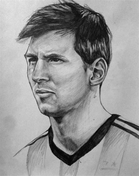 Messi Sketch Easy at PaintingValley.com | Explore collection of Messi ...