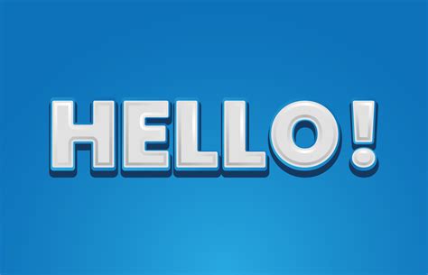 Hello text 3d effect vector template 6187795 Vector Art at Vecteezy