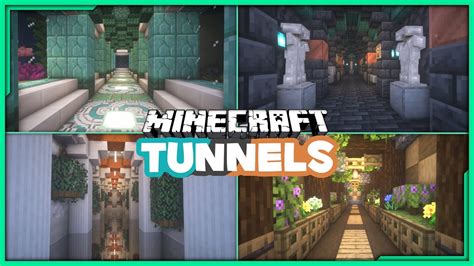 5 Minecraft Tunnel/Hallway Designs - YouTube