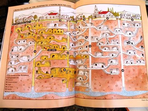 Map of the amazing underground city of Derinkuyu - Cappadocia, Turkey ...