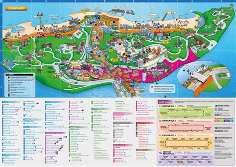 Sentosa attractions map - Sentosa map attractions (Republic of Singapore)