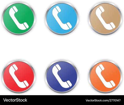 Phone icon color set Royalty Free Vector Image