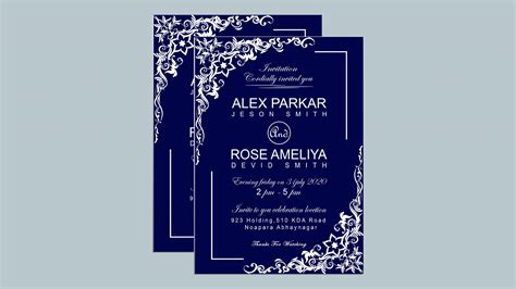 Wedding Invite Template Photoshop Database