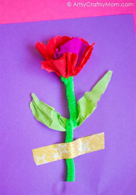 Handmade Crepe Paper Flower Cards - Artsy Craftsy Mom