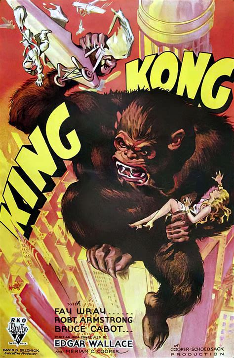 Movie poster for ''King Kong'', 1933 Mixed Media by Stars on Art - Pixels