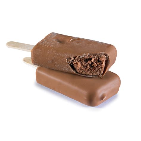 Chocolate ice-cream on a stickchocolate ice-cream on a stick with milk ...