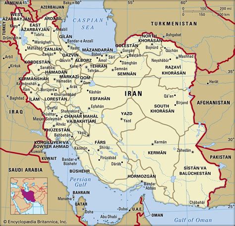 Political Map Of Iran