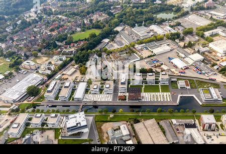 Aerial view, Rhine-Waal University of Applied Sciences, campus, Kamp ...