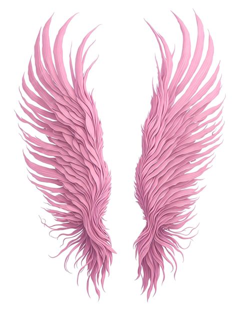 Premium AI Image | Pink angel wings on a white background