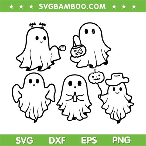 Halloween Ghost Silhouette SVG Bundle