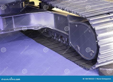 Detail of Excavator Track Pads for Heavy Duty Job Stock Image - Image ...