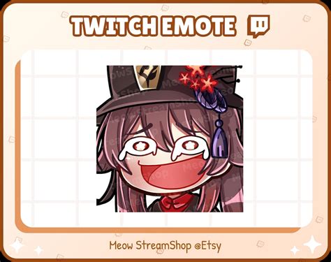 Twitch Emote Hu Tao Wheeze, Scream Emote Genshin Impact Sub Emoji for ...