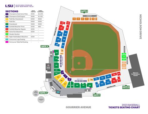 Alex Box Stadium Map