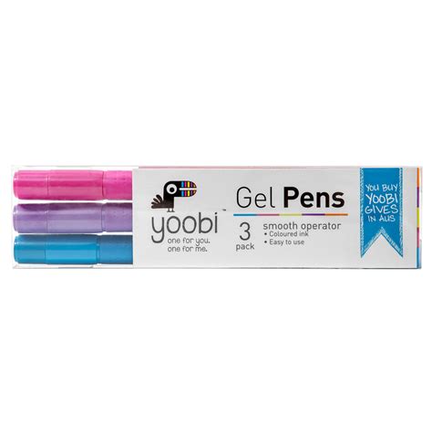 TRIANGLE GEL PENS, 3PK - ASSORTED COLOURS - Yoobi Australia