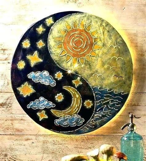 Sun And Moon Metal Art. | Yin yang art, Moon stars art, Yin yang tattoos