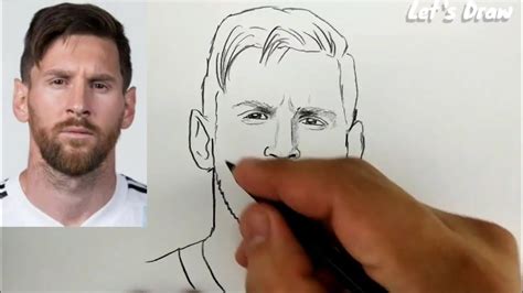 ASMR drawing Lionel Messi / how to draw lionel messi from PSG football ...