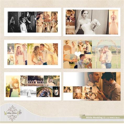 White Wedding Album Template | Wedding album design, Wedding album ...