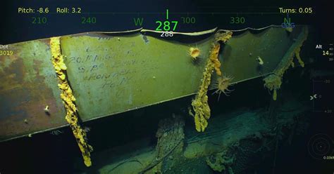 Wreckage from the USS Lexington - Photos - Sunken USS Lexington found ...