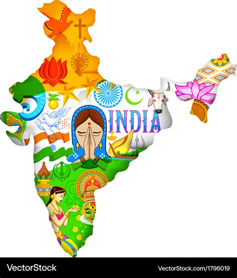 Culture of india Royalty Free Vector Image - VectorStock