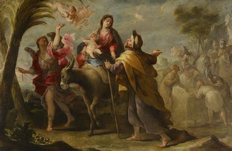 The Flight into Egypt Painting by Jose Moreno