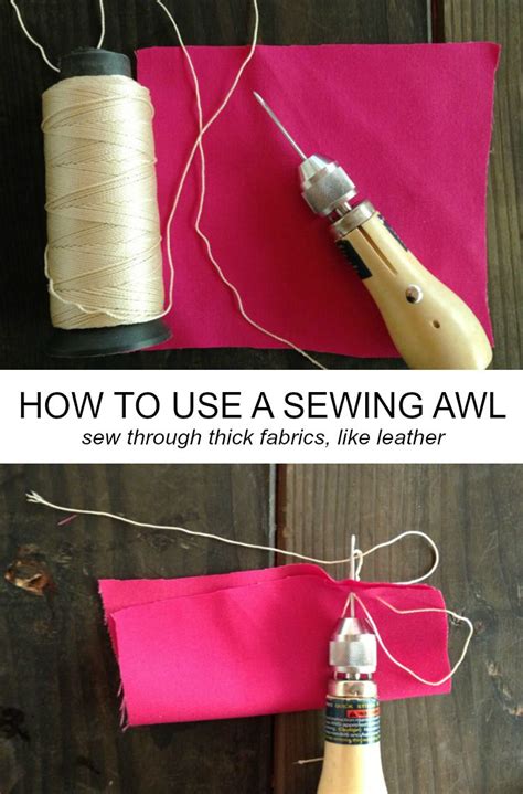 How to use a sewing awl, hand stitch through thicker fabrics like ...