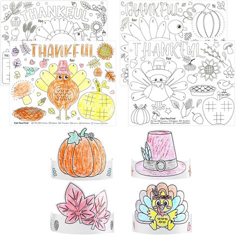 Thanks Giving Coloring Pages Placemat