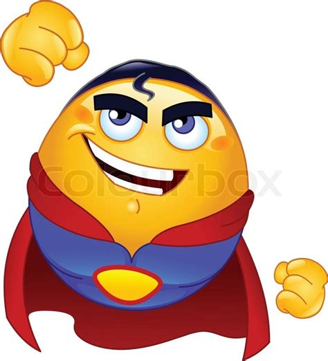 Super hero emoticon | Stock vector | Colourbox