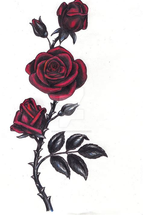 Gothic Rose Tattoo Design