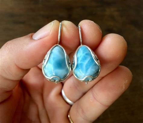 Larimar Earrings | Ozmomo Jewellery