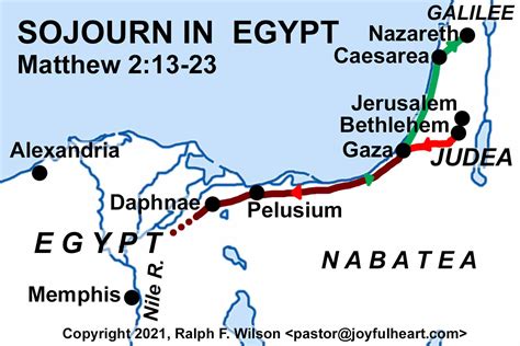 Jesus Flight To Egypt Map