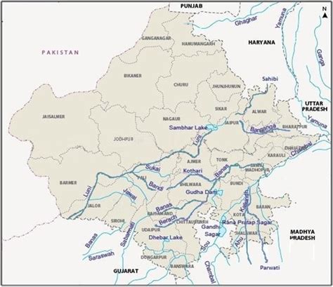 Rajasthan Rivers by District - RajRAS | RAS Exam Preparation