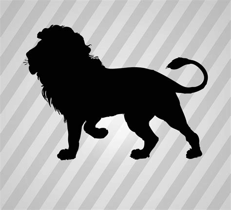 Lion Silhouette - Svg Dxf Eps Silhouette Rld Rdworks Pdf Png Ai Files ...