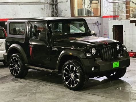 This Modified 2020 Mahindra Thar Looks Cool With Massive 20-Inch Alloys