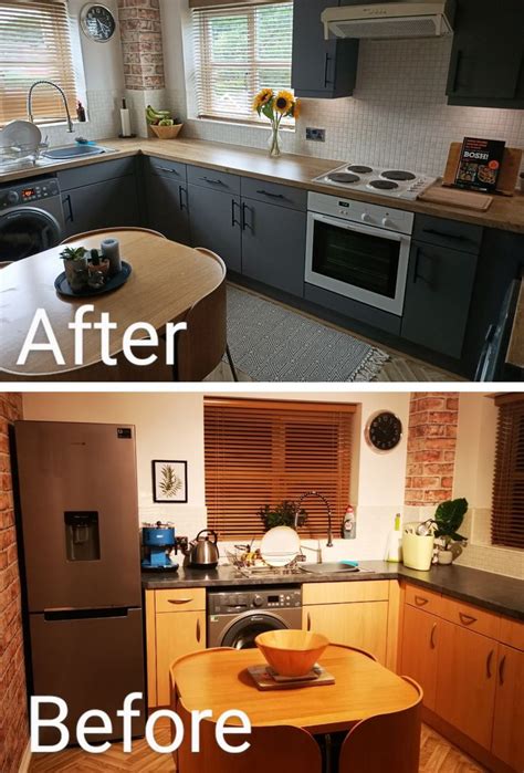 Homeku: Vinyl Wrap Kitchen Cabinets Before And After - 25 Stunning ...