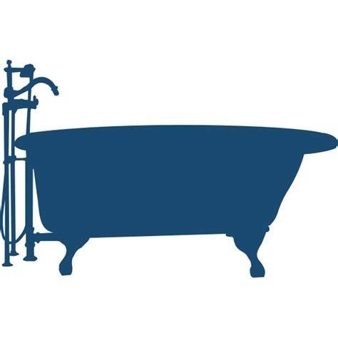 Bath tub silhouette vector image | Free SVG