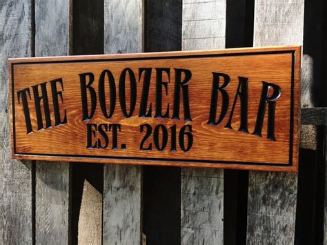 Rustic wooden Man cave bar sign Personalized Pub sign