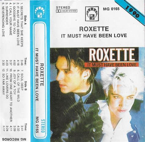 Roxette - It Must Have Been Love (1990, Cassette) | Discogs