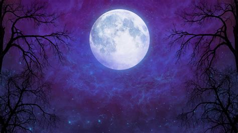 Artistic Full Moon in Starry Night Sky Wallpaper, HD Artist 4K ...