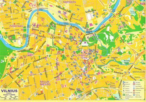 Map of Vilnius, Lithuania