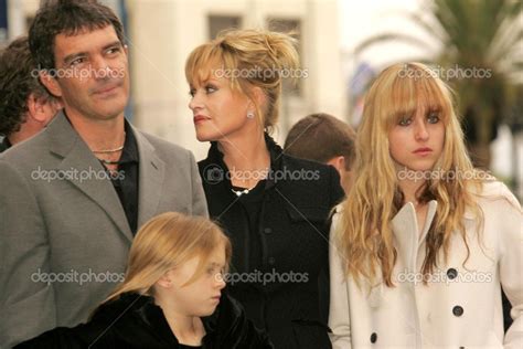 Antonio Banderas and Melanie Griffith with Stella Banderas and Dakota ...