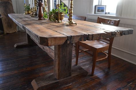 Reclaimed Timber Harvest Table - Etsy | Reclaimed dining table, Rustic ...