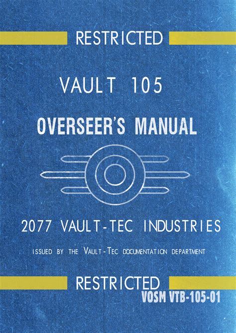 Vault 105 OverSeer's Manual by Crome676 on DeviantArt