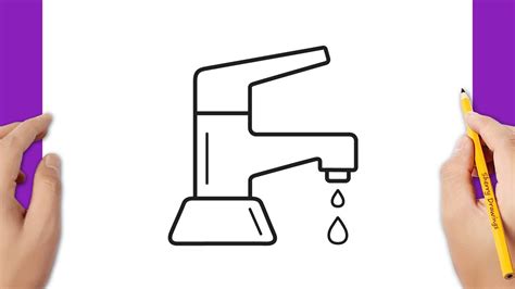 How to draw a faucet water - YouTube