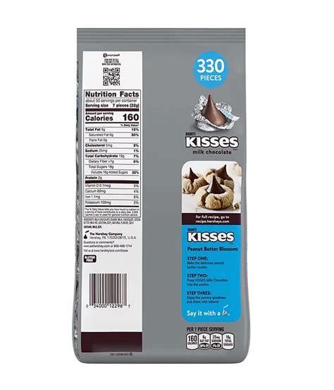 HERSHEY'S KISSES Milk Chocolate Candy, Individually Wrapped, Bulk Bag ...