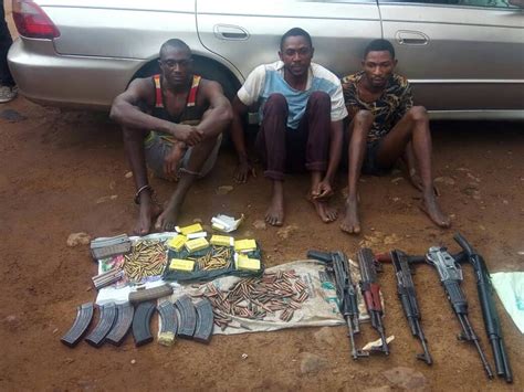 Armed Robbery Gang Arrested In Kwara. See How They Hid Their Guns ...